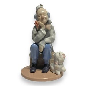 PS Design 2002 " Clown With Dog " Porcelain Detailed Figure EUC